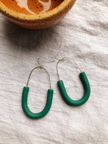 MODERN HOOPS - silver plated