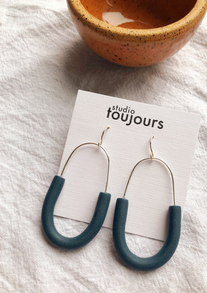 MODERN HOOPS - silver plated