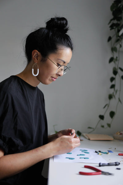MODERN HOOPS - silver plated